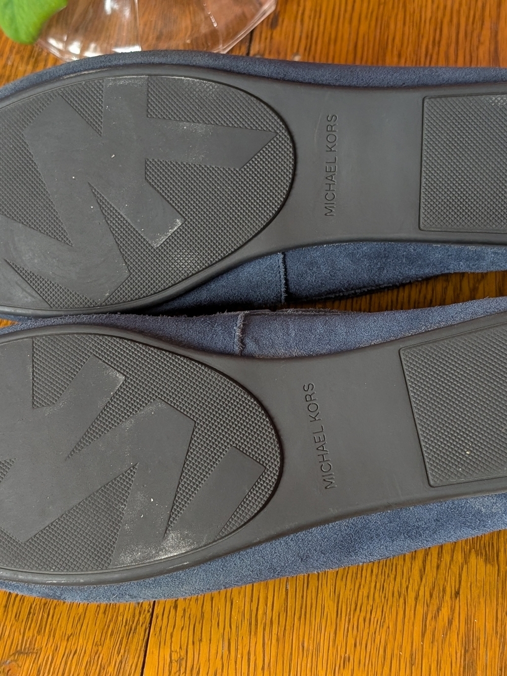 Michael Kors Navy Suede Bow-Accent Driving Loafers - Picture 9 of 11